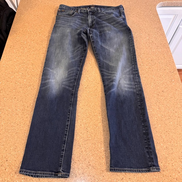 Ralph Lauren Other - Ralph Lauren Blue Straight-Leg Jeans with Vintage Fading 33x32